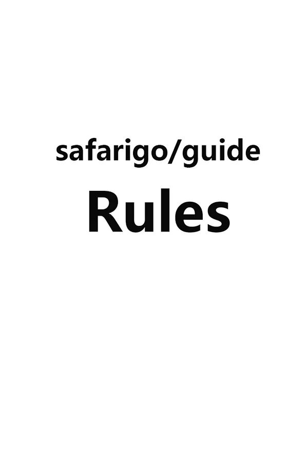 safarigo/guide: Rules